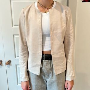 Vince leather jacket. Cream. Size 8